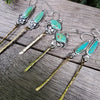 Turquoise Whimsey Long Earrings