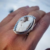 wild horse white turquoise ring mixed metal jewelry