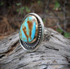 Big chunky turquoise cowgirl ring