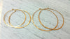 Gold Hoops Thin Tinsel Like and Light Slim Everyday Wear, Gold or Gold Filled Option - HorseCreekJewelry