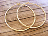 Gold Hoops Thin Tinsel Like and Light Slim Everyday Wear, Gold or Gold Filled Option - HorseCreekJewelry