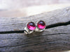Pink Ruby Studs, Ruby Studs, Ruby Earrings, Ruby Silver Studs, 5mm Studs, Ruby Sterling Silver Studs - HorseCreekJewelry