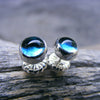 London Blue Topaz Studs Or Post Sterling Silver Earrings, December Gemstone Birthstone Earrings - HorseCreekJewelry