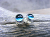 London Blue Topaz Studs Or Post Sterling Silver Earrings, December Gemstone Birthstone Earrings - HorseCreekJewelry
