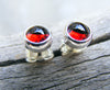 Red Garnet Stud Post Sterling Silver Earrings,  Rhodolite Garnet Gemstone Earrings,  January Birthstone Jewelry,  Helene's Dreams - HorseCreekJewelry