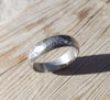 Sterling Silver Wedding Band, Rustic Mens Or Womens Hammered Textured Oxidized Silver Ring Band,  Darkened Silver Ring Band, Gunmetal Look - HorseCreekJewelry