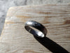 Sterling Silver Wedding Band, Rustic Mens Or Womens Hammered Textured Oxidized Silver Ring Band,  Darkened Silver Ring Band, Gunmetal Look - HorseCreekJewelry