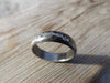 Sterling Silver Wedding Band, Rustic Mens Or Womens Hammered Textured Oxidized Silver Ring Band,  Darkened Silver Ring Band, Gunmetal Look - HorseCreekJewelry