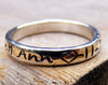 Personalized Name Ring, Stackable Handstamped Mother's Ring, Engraved Ring, Mother's Day, Sterling Silver Memory Keepsake Ring - HorseCreekJewelry