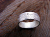 Wide Sterling Silver Personalized Engraved Ring Band, Mens Wedding Ring Band, Hand Stamped Duck Band, Name or Message Ring, Fathers Day Gift - HorseCreekJewelry