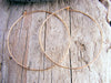 Large Gold Hoops, 2 Inches Skinny, Slim, Thin Hammered 14kt Yellow Or Rose Gold Filled Hoops Earring, Sterling Silver Hoops - HorseCreekJewelry