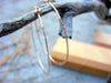 Rose Gold Hoops, Skinny, Slim, Big, Thin Hammered Hoop, Simple Light 14kt Pink Gold Filled Hoops Earring - HorseCreekJewelry