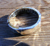 Wedding Ring Band Set Palladium Sterling Silver Mens Women Couples Ring Set, Personalized, Engraved, Engagement Ring, Custom Hand Stamped - HorseCreekJewelry