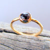 Smokey Quartz 14k Gold Stacking Ring, Smoky Quartz Chocolate Brown Gemstone, Gold Wedding Or Engagement Or Birthstone Jewelry, Minimalist - HorseCreekJewelry