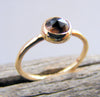 Smokey Quartz 14k Gold Stacking Ring, Smoky Quartz Chocolate Brown Gemstone, Gold Wedding Or Engagement Or Birthstone Jewelry, Minimalist - HorseCreekJewelry