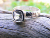 White Topaz Sterling Silver Floral Pattern Ring Band, Wedding Or Engagement Ring, Alternative Diamond Ring, Handcrafted By Helene's Dreams - HorseCreekJewelry