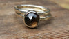 Smokey Quartz Stacking Ring - Solid White Gold Or Sterling Silver Option - Smoky Quartz Stackable Rings - Chocolate Brown Gemstone - HorseCreekJewelry
