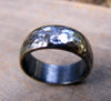 Sterling Silver Wide Wedding Engagement Ring Band, Oxidizid, Rustic, Hammered,  Mens Or Womens Unisex Jewelry, Handcrafted - HorseCreekJewelry