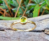 Peridot Gold Stacking Ring, Gemstone Birthstone Jewelry, Mother's Stackable Ring, Handcrafted By Helene's Dreams - HorseCreekJewelry