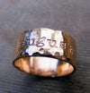 Wide Gold Ring - Gold Duck Band- Personalized Custom Engraved- Men Wedding Engagement Unisex Jewelry, Gold Filled , 14kt Rose Or Yellow Gold - HorseCreekJewelry