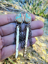 Turquoise Ribbon Dangle Earrings