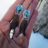 Native american inspired fringe earring