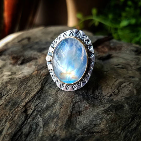 Path to the Midnight Moon moonstone ring