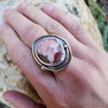 pink cowgirl ring, handmade jewelry