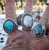 Mixed Metal Turquoise Rings