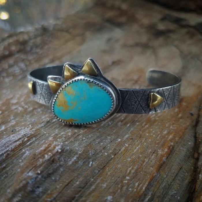 Turquoise Sterling Silver Cuff Bracelet Horse Creek jewelry