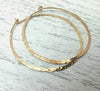 Gold Hoops Thin Tinsel Like and Light Slim Everyday Wear, Gold or Gold Filled Option - HorseCreekJewelry
