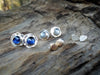 Blue Sapphire Sterling Silver Stud Post Earrings - HorseCreekJewelry