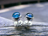 London Blue Topaz Studs Or Post Sterling Silver Earrings, December Gemstone Birthstone Earrings - HorseCreekJewelry