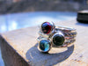 Mothers Birthstone Stacking Rings - Garnet, London Blue Topaz And Peridot Gemstones In Recycled Sterling Silver -  Mother's Day Gift Ring - HorseCreekJewelry