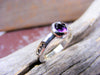 Purple Amethyst Birthstone Personalized Engraved Ring - HorseCreekJewelry