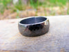 Sterling Silver Wide Wedding Engagement Ring Band, Oxidizid, Rustic, Hammered,  Mens Or Womens Unisex Jewelry, Handcrafted - HorseCreekJewelry