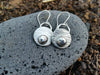Sterling Silver Earrings - Rustic Hammered Artisan Dangles - HorseCreekJewelry